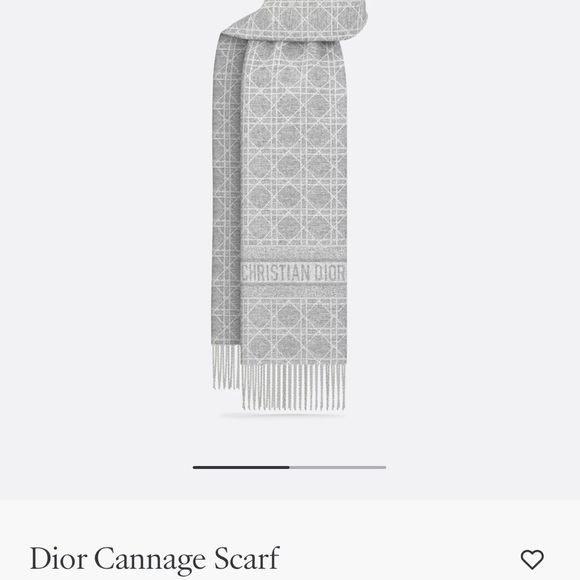Dior Other - Dior Elegant Gray Cannage Scarf